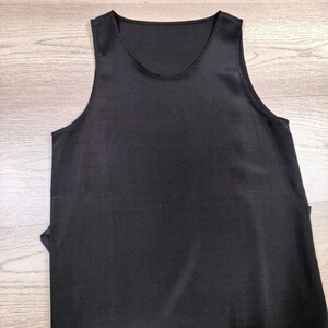 夏季新款重磅真丝连衣裙女奢美气质圆领显瘦轻解构系带无袖长裙子