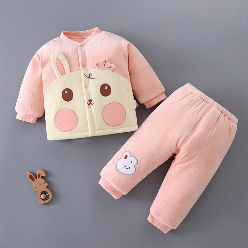 【加厚保暖】冬季婴儿加厚棉服两件套装新生儿衣服夹棉保暖棉袄,女装/女士精品,真丝上装,淘宝优惠券,粉丝福利购,淘宝优惠卷