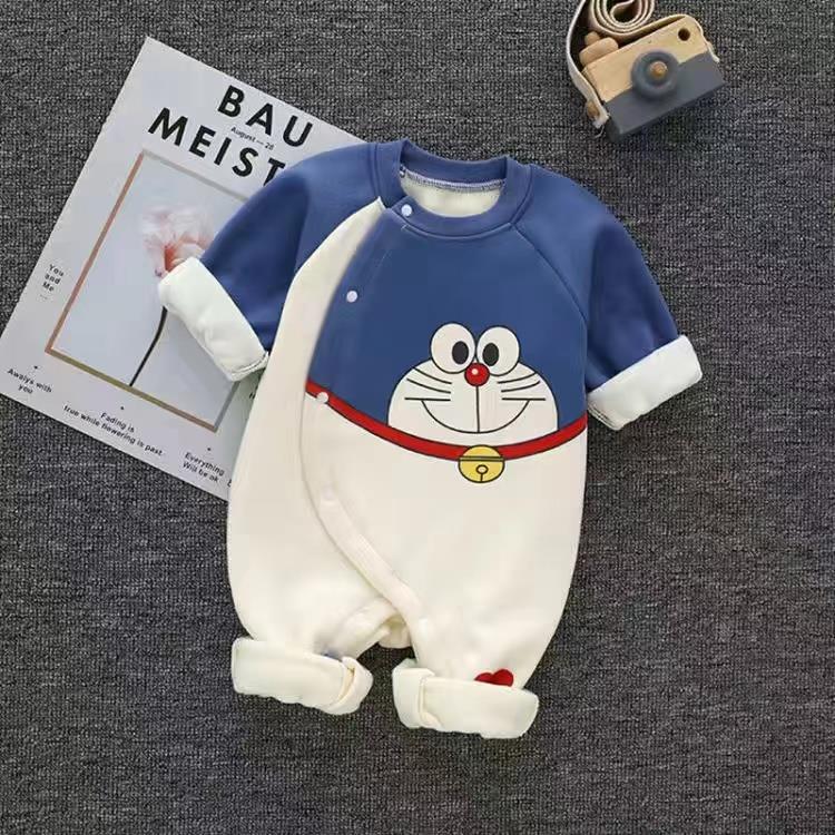 软软糯糯~真的好穿 宝宝加绒连体秋冬保暖长袖超萌可爱 柔软亲肤