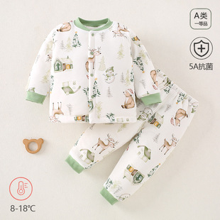 婴儿棉衣套装冬季三层加厚分体A类无骨棉花衣新生儿宝宝保暖棉服