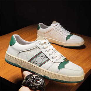 鳄鱼板鞋男冬季2024新款百搭鞋子男士透气爆款潮鞋高级感休闲男鞋