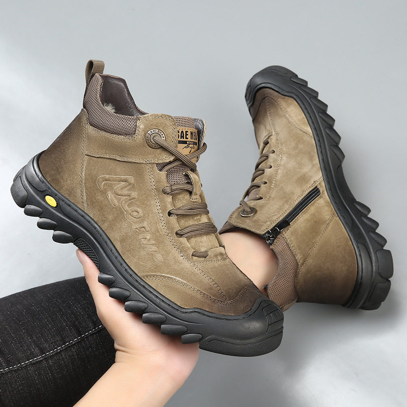 雪地靴冬季男士真皮加绒加厚户外棉鞋男款东北保暖羊毛一体男鞋,流行男鞋,棉鞋,淘宝优惠券,粉丝福利购,淘宝优惠卷