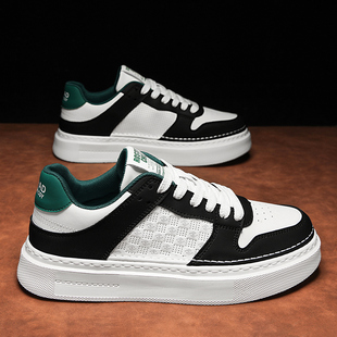 鳄鱼板鞋男款2024新款秋冬透气鞋子高级爆款男士潮鞋百搭休闲男鞋