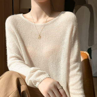 纯色时尚 羊范25年秋冬季 女圆领宽松休闲针织衫 羊绒衫 百搭毛衣 新款