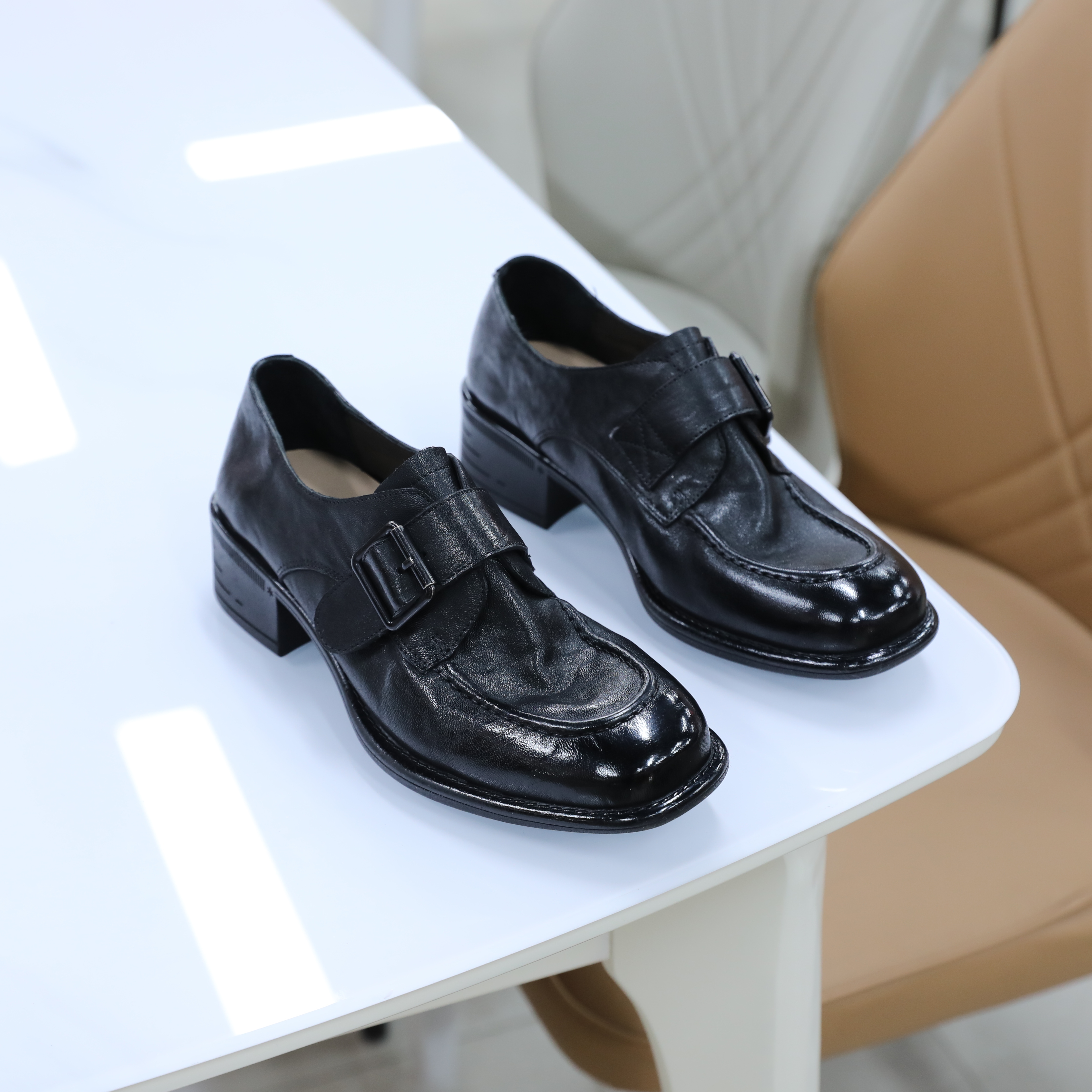 【扣号】时尚百搭乐福小皮鞋女平底 NO备注NO发货