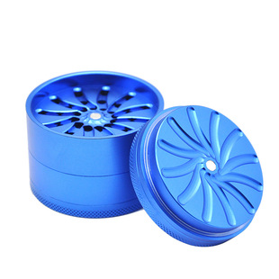 跨境新款 Grinder 四层63mm铝合金碎烟草磨烟器无齿涡轮金属研磨器