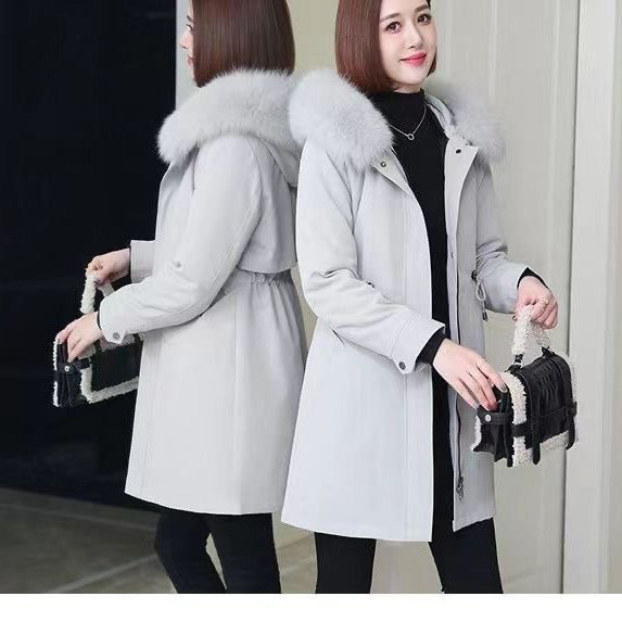 2026最新款皮草派克服女狐狸毛领獭兔毛内胆大衣长款皮毛一体外套
