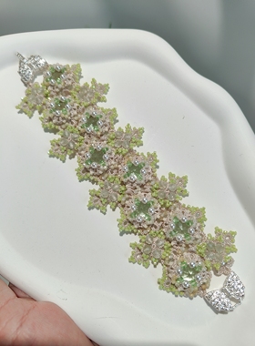 梭编手链仙女风重工款小众轻奢手工蕾丝编织手环 精致闺蜜礼物