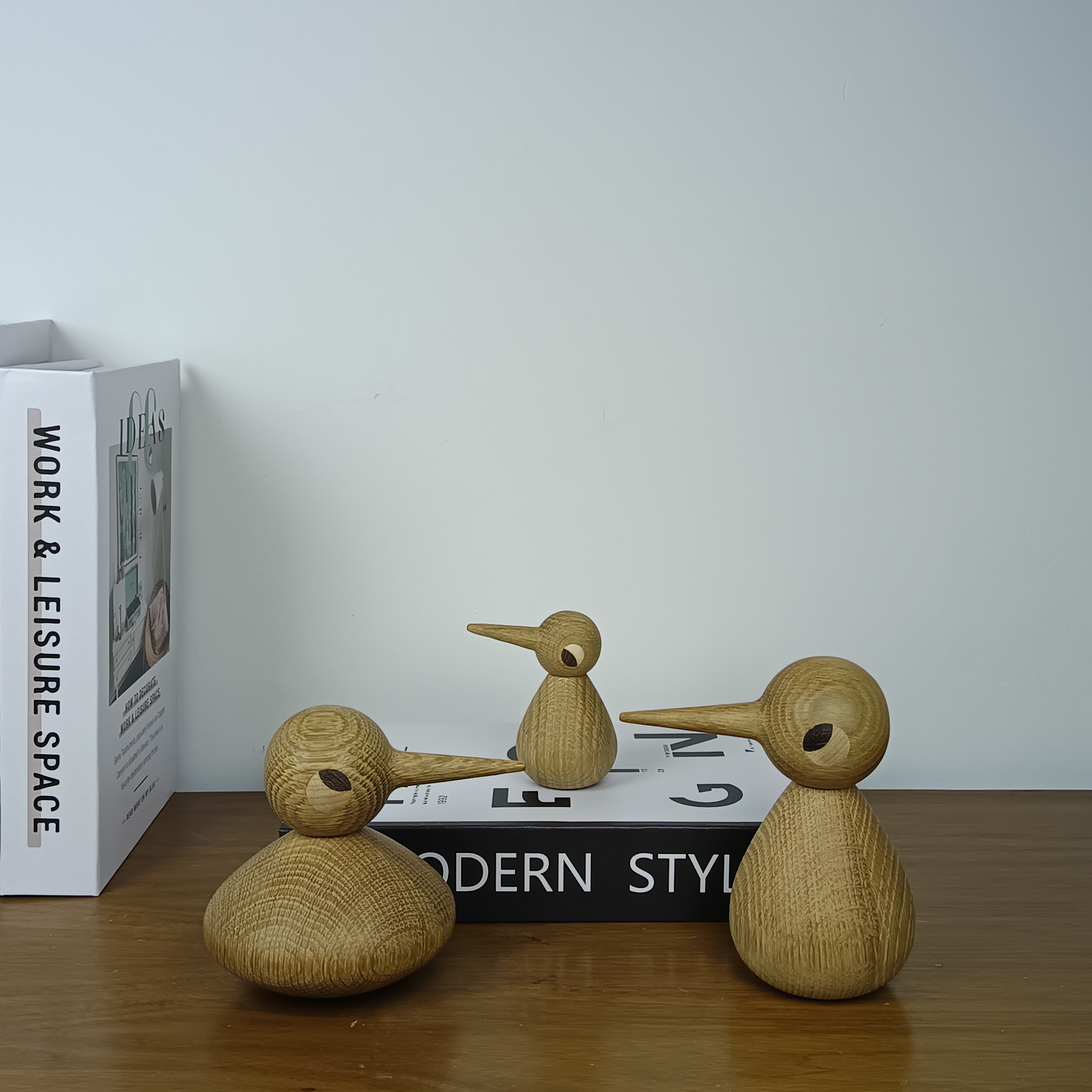 实木北欧风格丹麦设计尖嘴鸟摆件