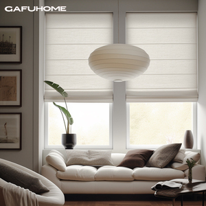 GAFUHOME升降罗马帘折叠帘电动窗帘客厅饭厅办公室阳台厨房遮光