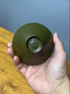 茶叶末釉大容量支钉烧满釉斗笠杯手工拉胚茶杯主人个人品茗喝茶杯