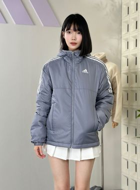 Adidas阿迪达斯秋冬季棉服连帽休闲保暖保暖运动外套IK5684
