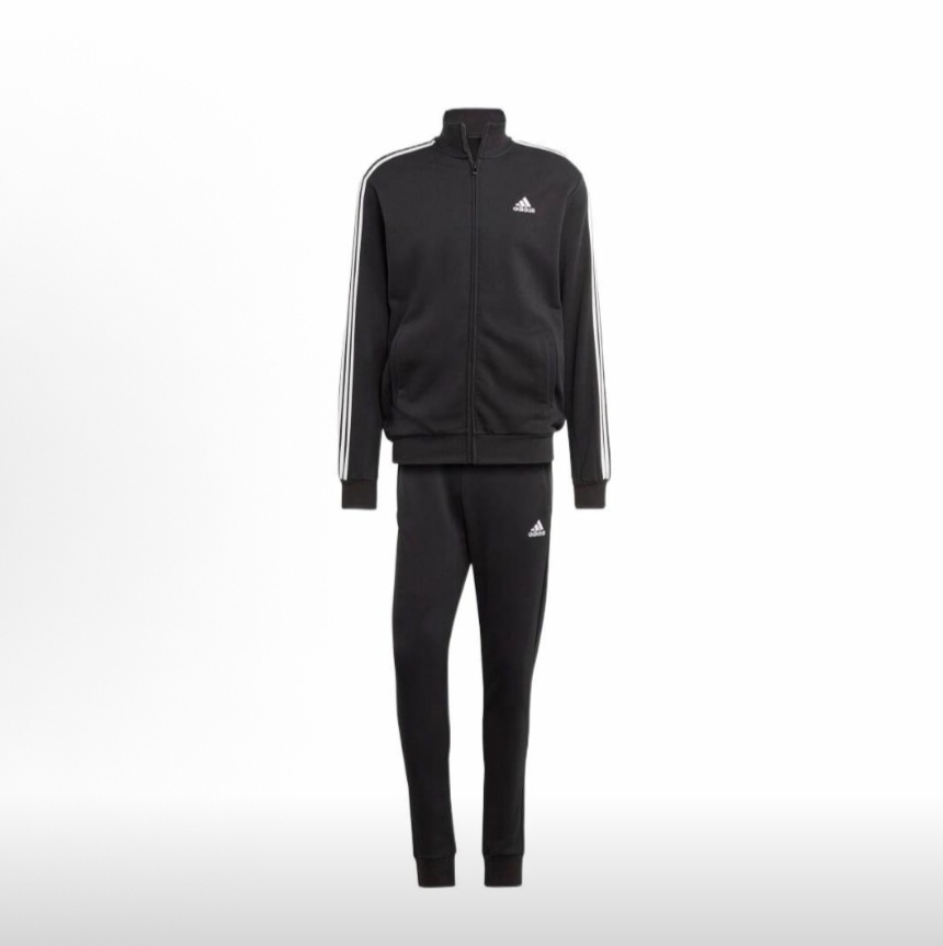阿迪达斯春季三条纹男女经典百搭立领运动外套长裤套装IC6766