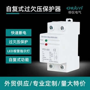 过欠压保护器 2P家用智能220V过欠压延时保护器保护开关自复式