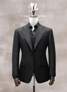 修身西装量身定做DRAPE360黑色上海秋冬全国免费上门测量男米兰眼