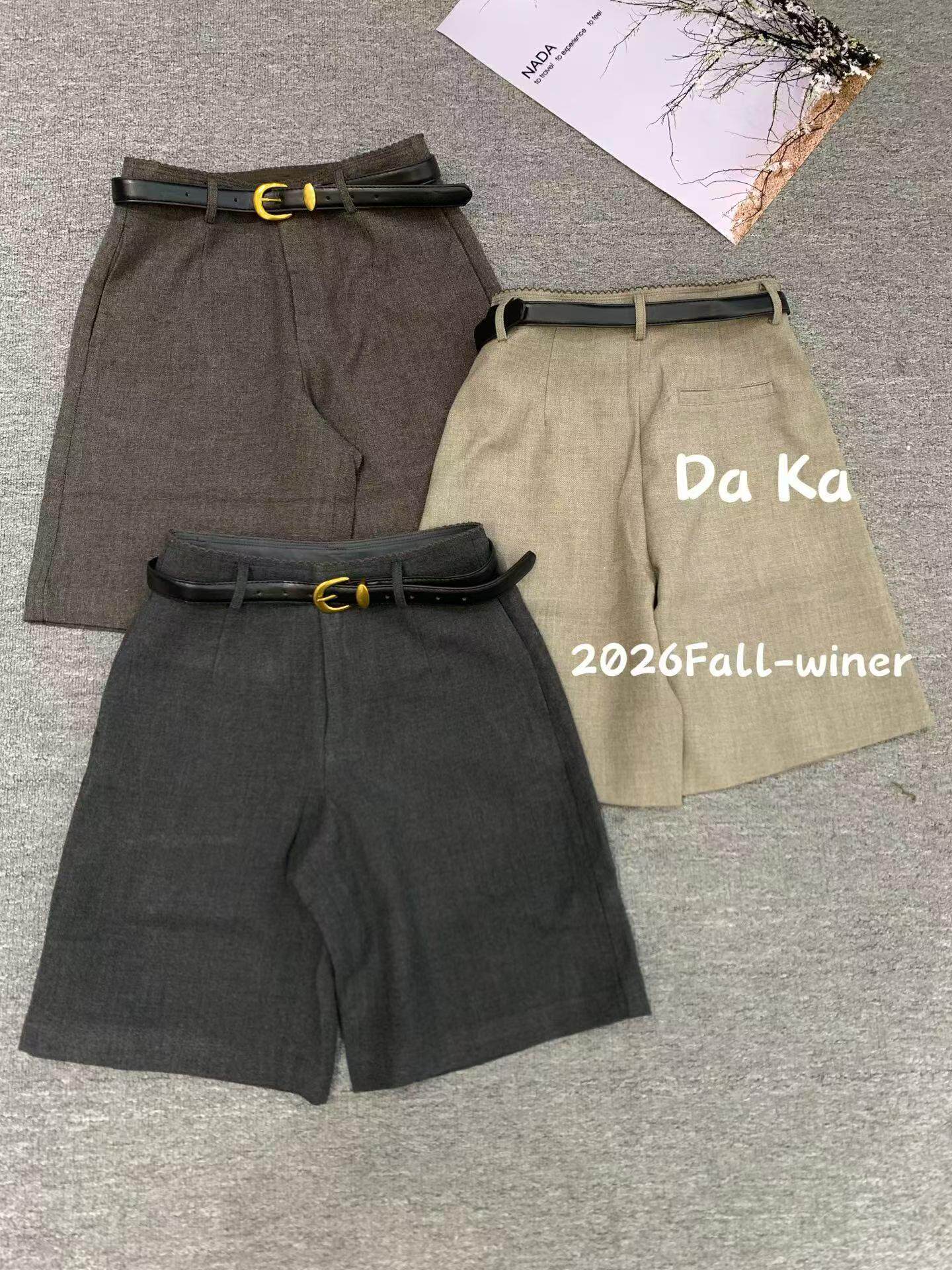 显瘦西装中裤女休闲裤欧洲站2026秋季新款女装欧货百搭洋气五分裤