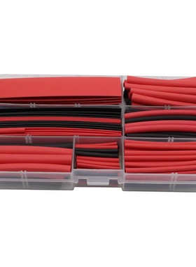 沃尔热缩管 150PC S黑色 红色 8种规格热缩管盒装套管 包邮可定制