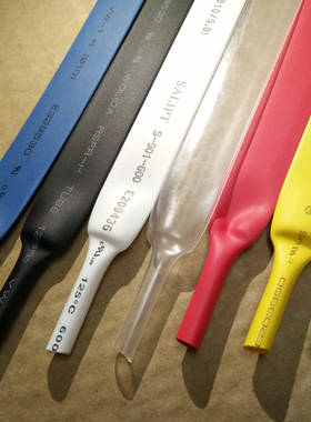 热缩管Φ10mm黑红色黄色蓝色绿色白色透明环保UL阻燃套管DIY维修