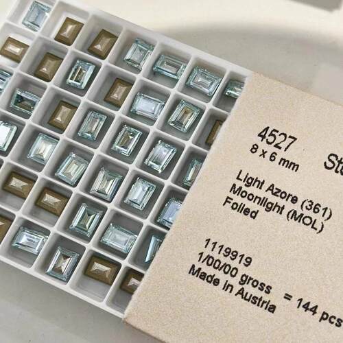 「「AiMTnails马姑娘家新品华子4527小冰糖8*6mm浅粉蓝361mol钻」