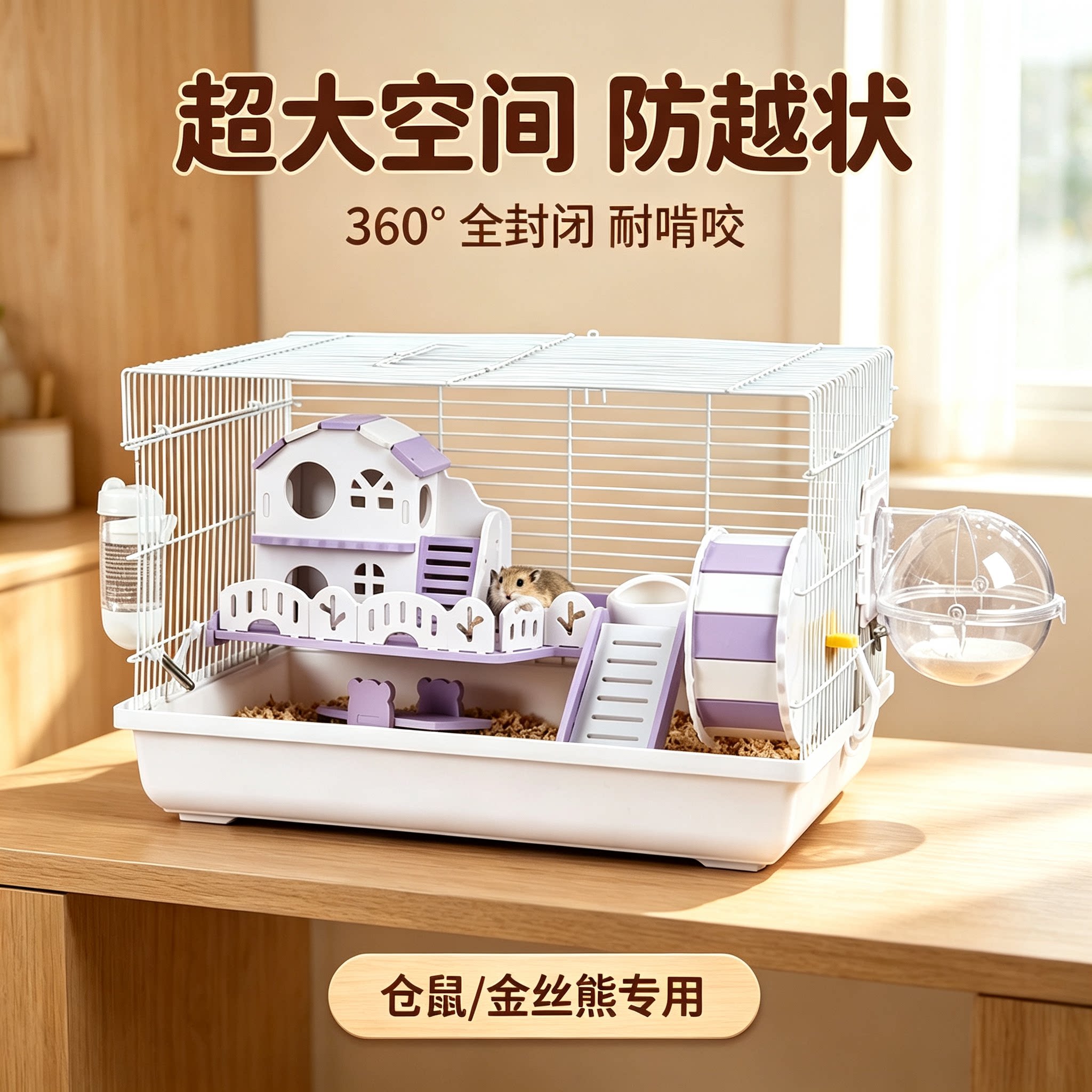仓鼠笼透明高颜值大视野防啃咬图片