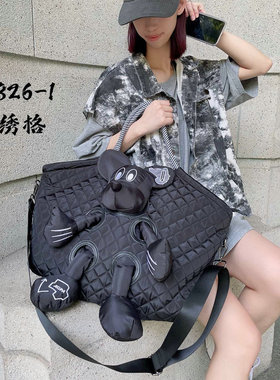 新款尼龙布公仔包托特包大容量斜跨休闲百搭通勤大包港版随身包潮