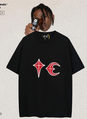 THUG CLUB 真皮绣花LOGO朴宰范同款高街潮牌男女宽松休闲短袖T恤