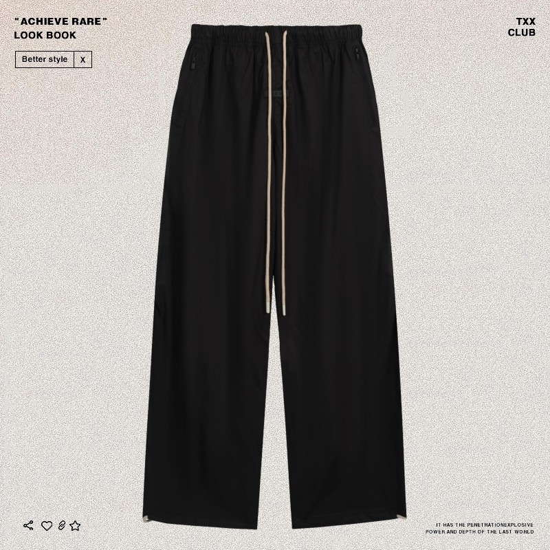 FEAROFGOD抽绳梭织速干伞兵裤