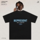 REPRESENT标语字母logo印花欧美高街潮牌FOG男女宽松休闲短袖 T恤