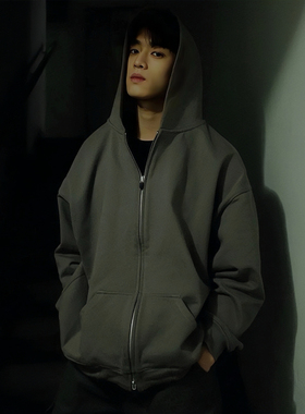 FEAR OF GOD FOG上帝灰拉链开衫外套欧美高街潮牌宽松连帽卫衣男