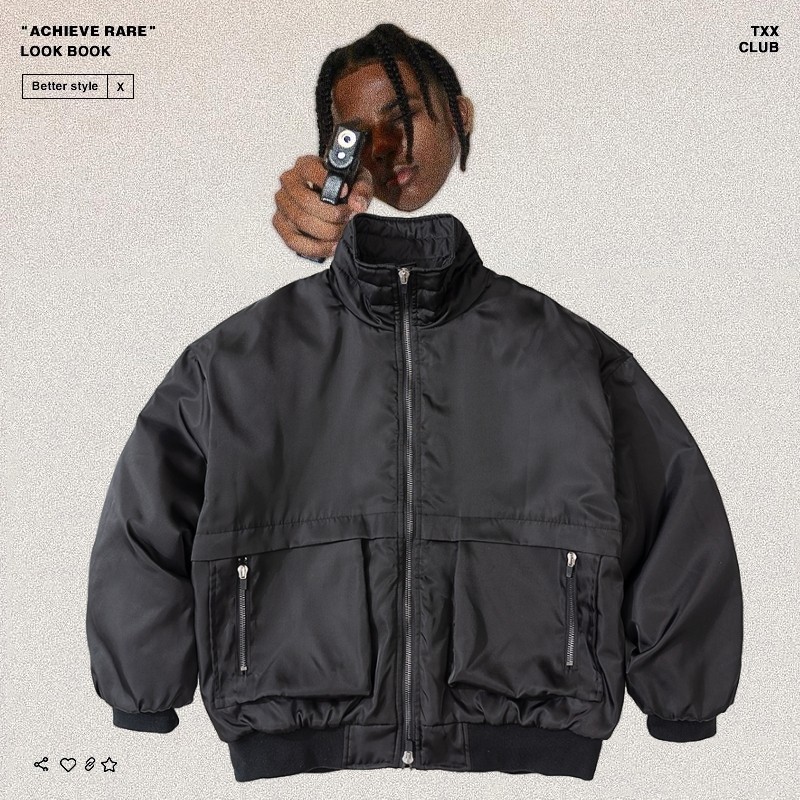 fear of god高街潮牌教练飞行员夹克fog宽松立领冬季加厚棉衣外套