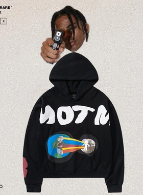 CPFM kid cudi专辑联名字母涂鸦发泡印花高街FOG男女宽松连帽卫衣