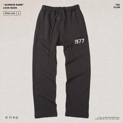 FEAR OF GOD复线ESSENTIALS高街直筒休闲裤FOG潮牌1977宽松卫裤男