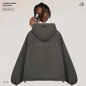 FEAR GOD高街ESSENTIALS后背logo棉衣FOG男女宽松连帽棉服外套