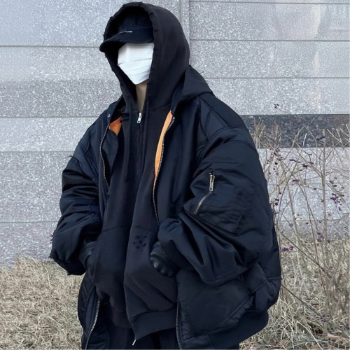 PROJECTG/R破坏做旧飞行服棉衣