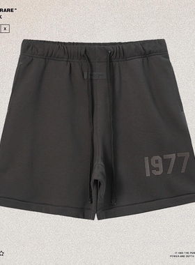 FEAR OF GOD高街1977复线ESSENTIALS植绒FOG男女情侣宽松休闲短裤