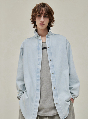 FEAR OF GOD ESSENTIALS高街衬衣FOG美式休闲宽松牛仔衬衫外套男