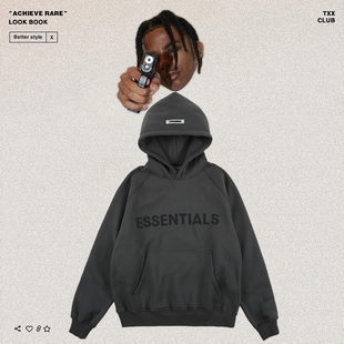 ESSENTIALS第七季 FEAR FOG GOD 复线压胶字母高街男女连帽卫衣