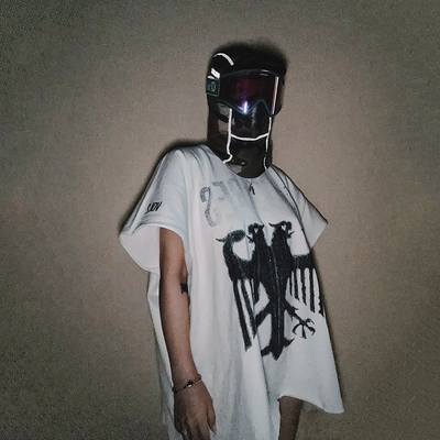 KANYE侃爷周边双头秃鹫坎肩短袖