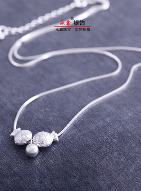 轻奢小众吊坠银项链纯银礼物