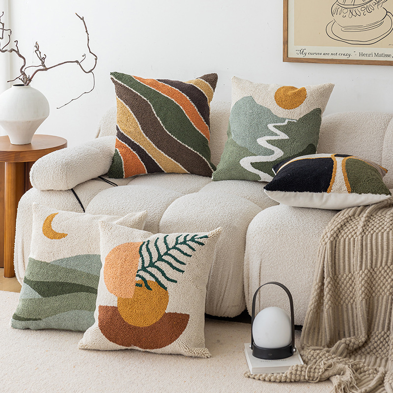 ins风北欧几何色抱枕套