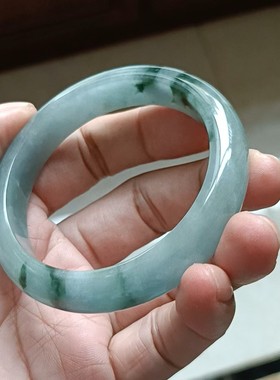 人工翡翠b货手镯玉镯手饰 满色完美 学习对比品 带官方证书j10