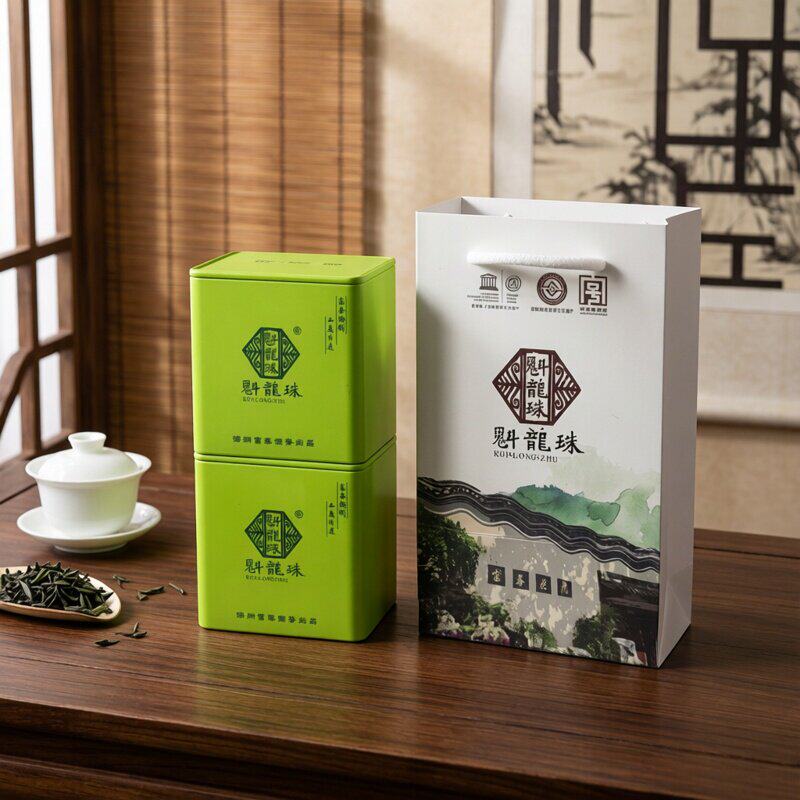 富春茶社魁龙珠茶叶尊品50g*2罐送礼袋绿茶饮品一级茶叶多地包邮
