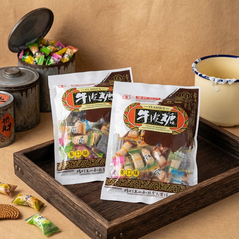 扬州特产正宗五一牛皮糖多口味袋装400g怀旧零食牛筋糖喜糖软糖果
