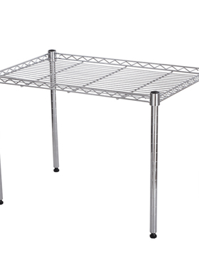 厨房微波炉置物架一层不锈钢色烤箱架锅架可调40高隔层橱柜分层架