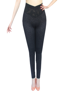 奥蜜莉外穿秋冬厚款女高腰网面加大码美体修身保暖裤打底棉裤2791