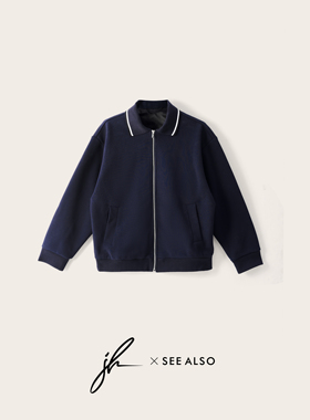 jh『SEE ALSO联名系列』静奢风松弛极简春季新款翻领夹克短外套