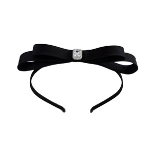 真丝蝴蝶结发箍女锆石带钻韩版气质百搭个性网红公主头发夹发卡