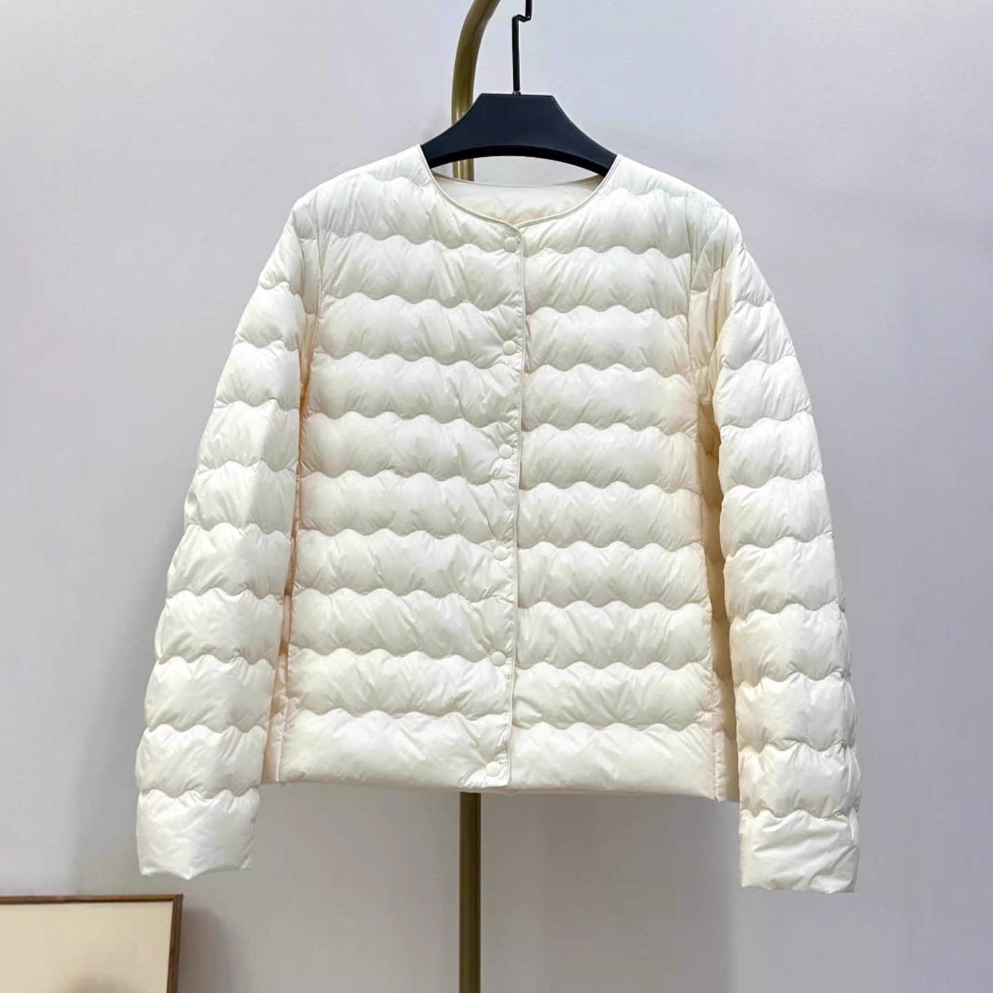 轻薄羽绒服女2025秋冬新款轻便内搭薄款保暖外套圆领绒内胆女