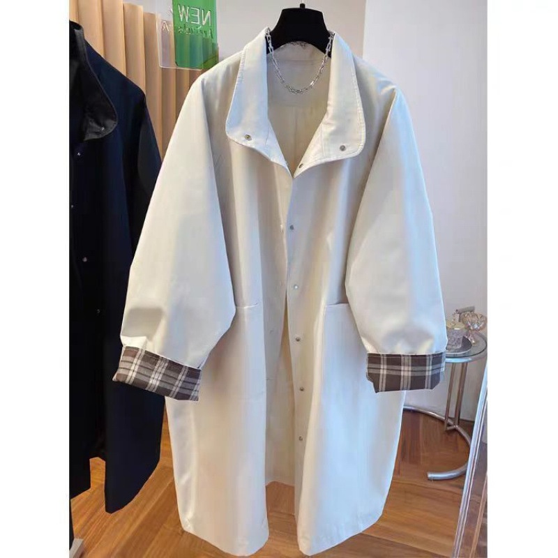 新品感时尚气质中长款英伦风大衣女春秋新款宽松休闲新品风衣外套
