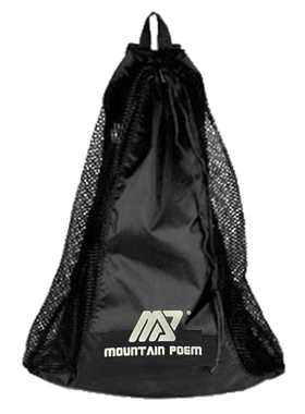 新款大容量装浮板脚蹼游泳包沙滩包浮板脚蹼双肩篮球包束口袋网包